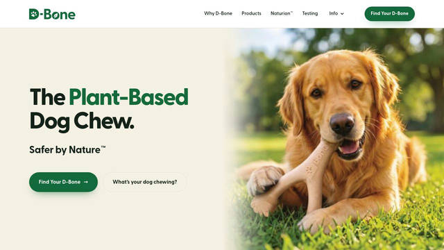 Screenshot: dbonechews.com - uses Greycliff CF
