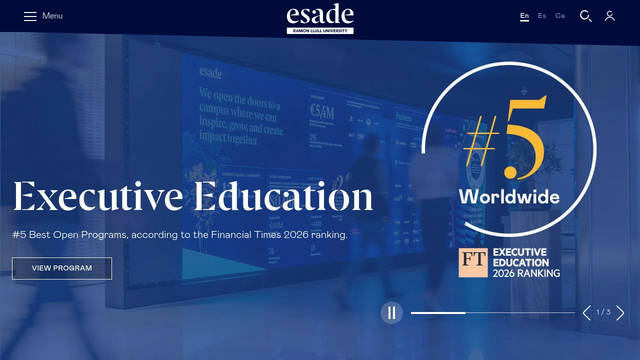 Screenshot: esade.edu - uses Esade