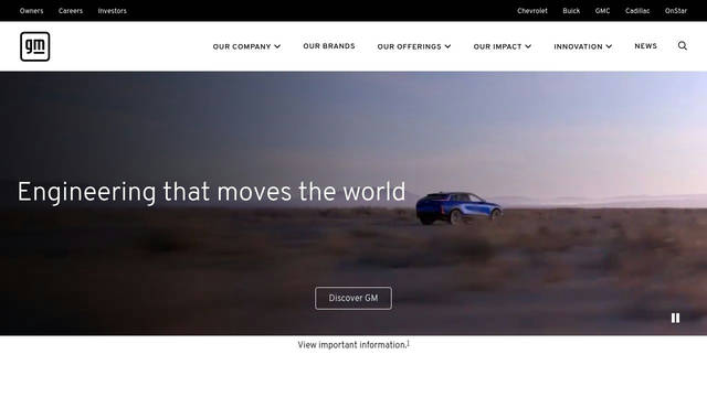 Screenshot: gm.com - uses Overpass