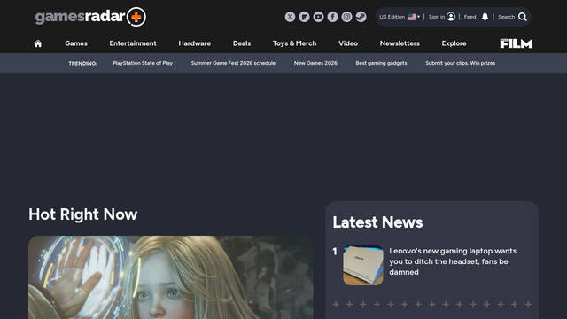 Screenshot: gamesradar.com - uses flexisites