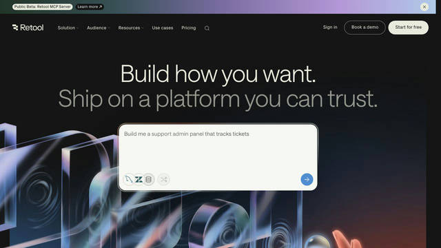Screenshot: retool.com - uses pxGroteskFont