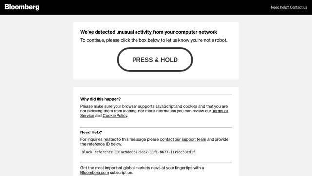 Screenshot: bloomberg.com - uses BWHaasGroteskWeb