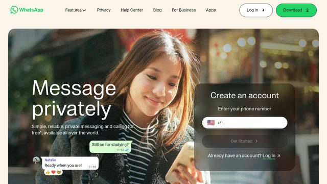 Screenshot: whatsapp.com - uses WhatsApp Sans Var