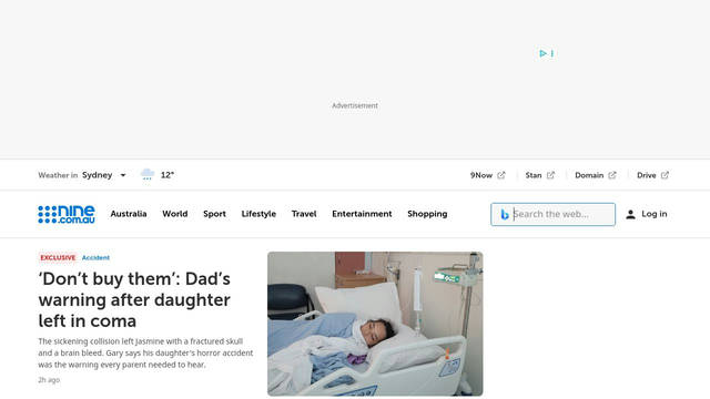 Screenshot: 9news.com.au - uses Museo Sans
