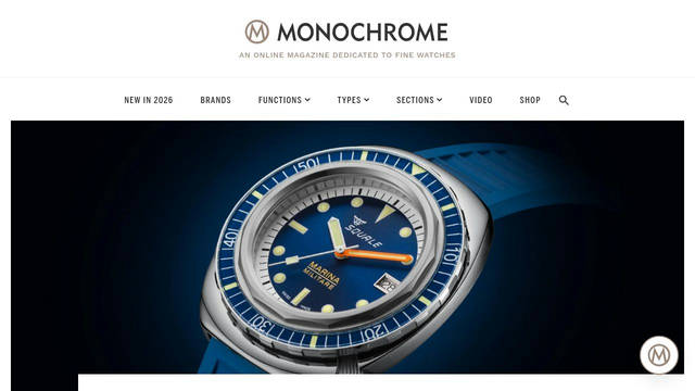 Screenshot: monochrome-watches.com - uses benton-sans-compressed