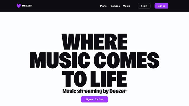 Screenshot: deezer.com - uses Deezer Icons