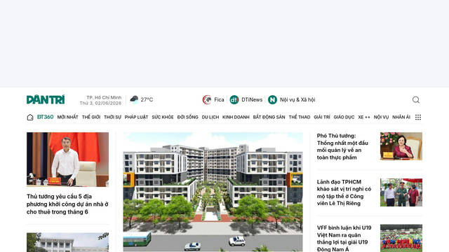 Screenshot: dantri.com.vn - uses Fraunces