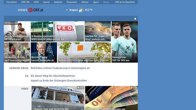 Screenshot: orf.at - uses Arial Narrow