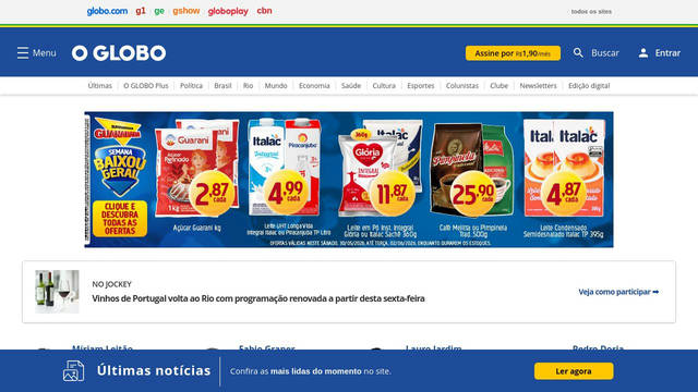 Screenshot: oglobo.globo.com - uses coranto