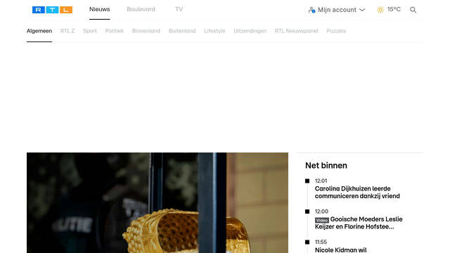 Screenshot: rtl.nl - uses RTL United Text