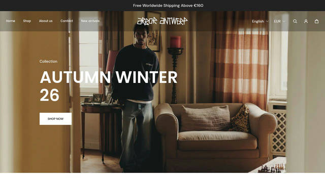 Screenshot: arborantwerp.com - uses Figtree