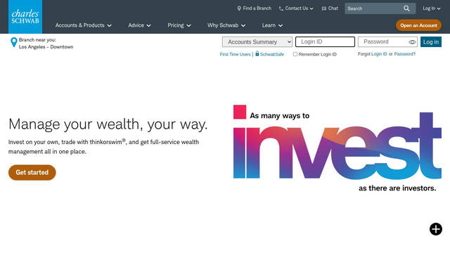 Screenshot: schwab.com - uses CharlesModern-Regular