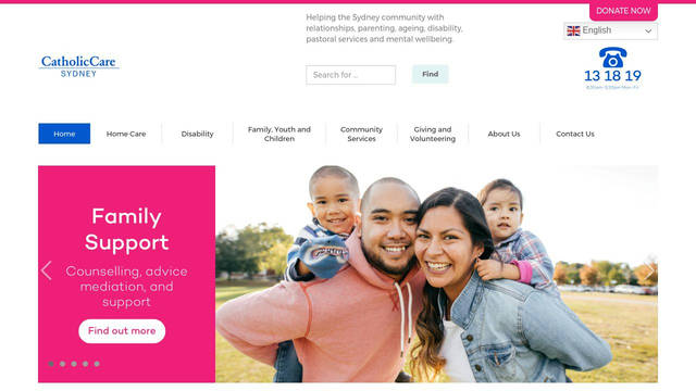 Screenshot: catholiccare.org