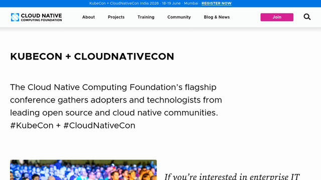 Screenshot: kubecon.io - uses Clarity City