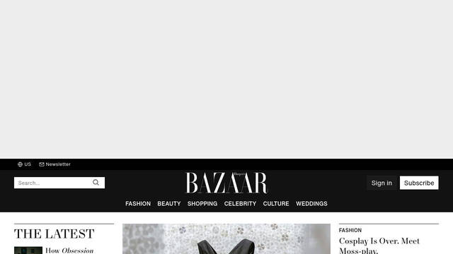 Screenshot: harpersbazaar.com - uses Charter-roboto