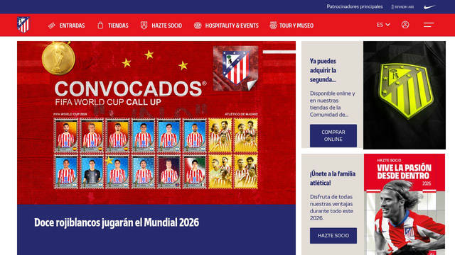 Screenshot: atleticodemadrid.com - uses Manzanares Normal