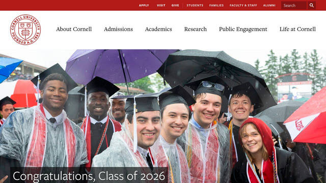 Screenshot: cornell.edu - uses fontcustom
