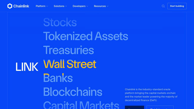 Screenshot: chain.link - uses Equateur