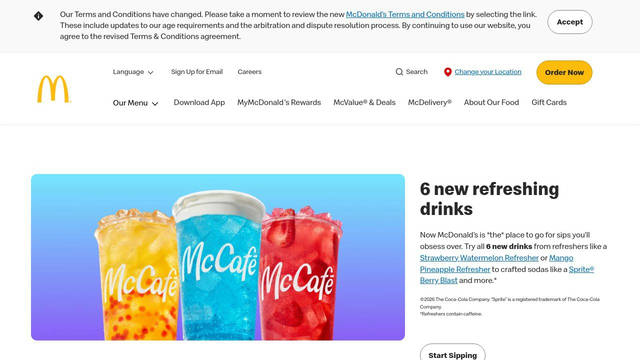 Screenshot: mcdonalds.com - uses Speedee-light