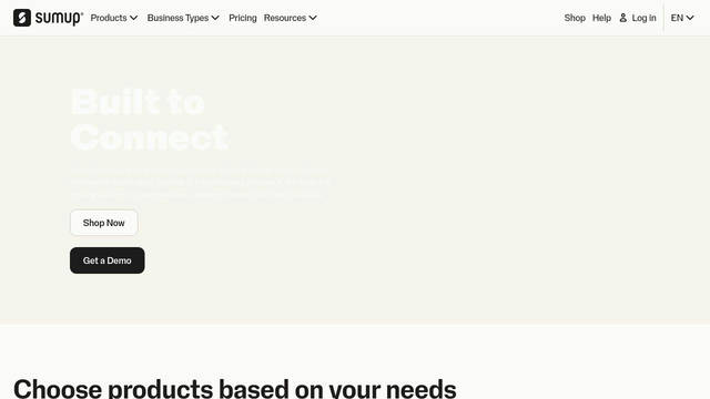 Screenshot: sumup.com - uses SumUp Narrow