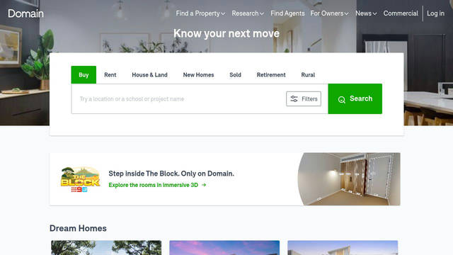 Screenshot: domain.com.au - uses Domain