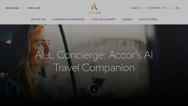 Screenshot: accor.com - uses Red Hat Display