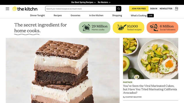 Screenshot: thekitchn.com - uses Book Antiqua