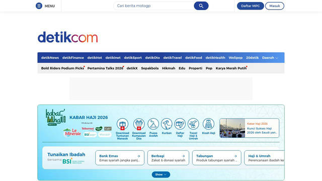 Screenshot: detik.com - uses Helvetica-FF