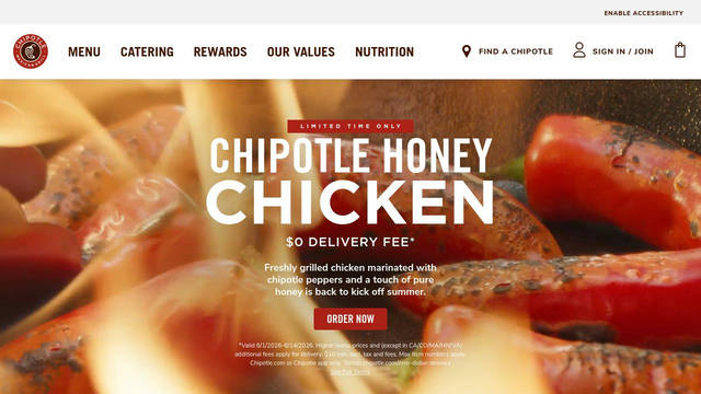 Screenshot: chipotle.com - uses Gotham Screenshot: chipotle.com - uses Gotham
