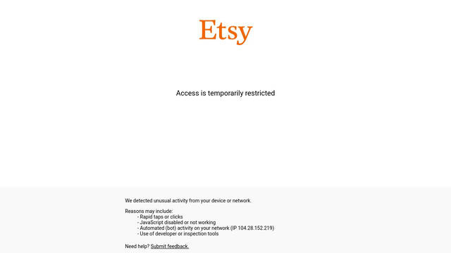 Screenshot: etsy.com - uses ABCOtto