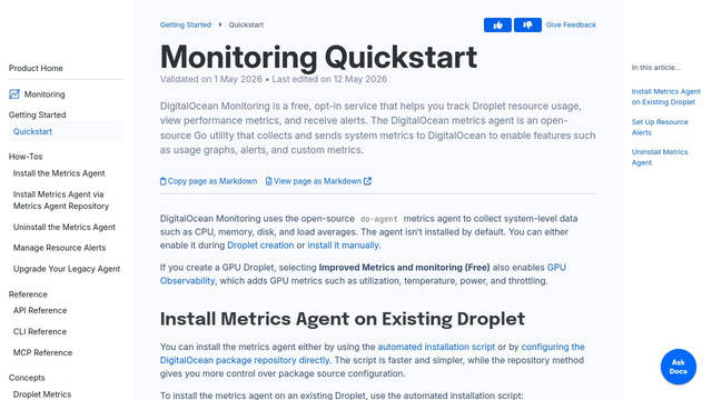 Screenshot: docs.digitalocean.com - uses epilogue