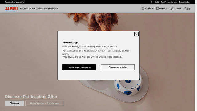Screenshot: alessi.com - uses ABCMonumentGrotesk-Medium