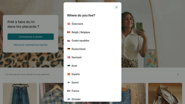 Screenshot: vinted.fr - uses VCHoneySemiBoldDeck