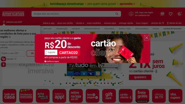 Screenshot: shoptime.com.br - uses Bungee Spice Screenshot: shoptime.com.br - uses Bungee Spice