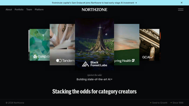 Screenshot: northzone.com - uses InstrumentSerif