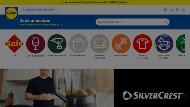 Screenshot: lidl.de - uses Crivit Font