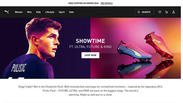Screenshot: puma.com - uses FFDINforPuma