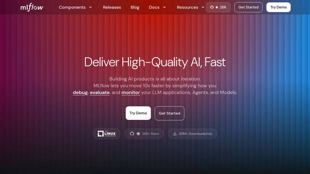 Screenshot: mlflow.org - uses DM Mono