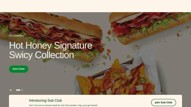 Screenshot: subway.com - uses Subway Sans Condensed
