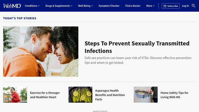 Screenshot: webmd.com - uses element-icons