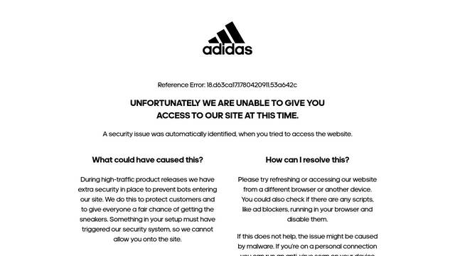 Screenshot: adidas.com - uses adineue