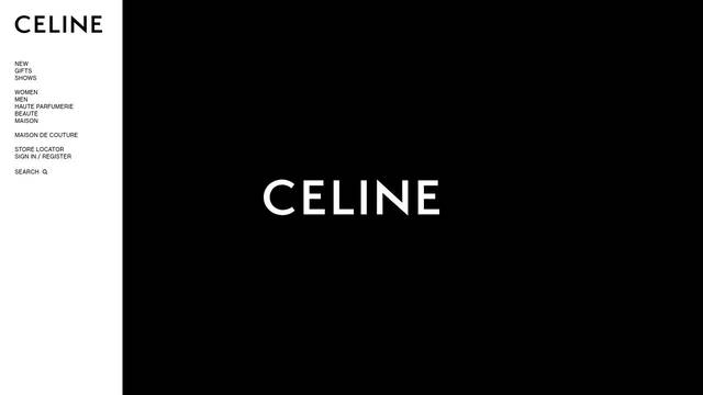 Screenshot: celine.com - uses neue-haas-grotesk-display