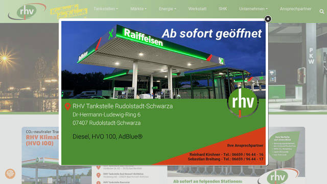 Screenshot: raiffeisen-rhv.de - uses Verdana