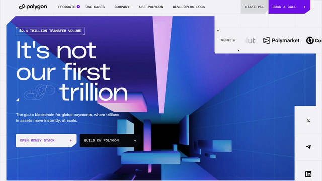 Screenshot: polygon.technology - uses Polysans Mono