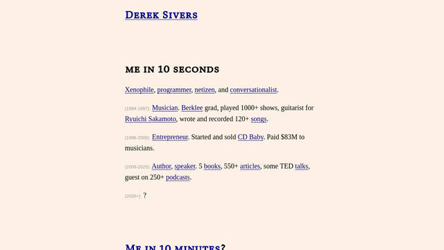 Screenshot: sive.rs - uses v