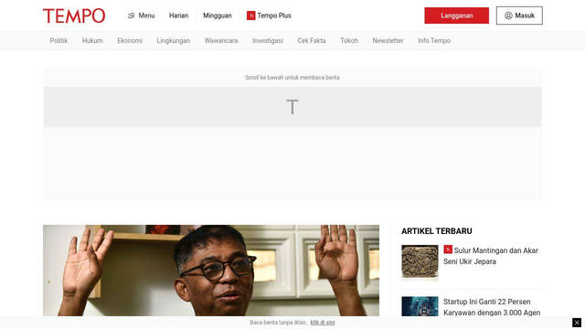 Screenshot: tempo.co - uses Roboto-serif