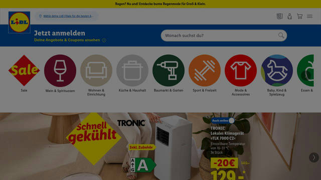 Screenshot: lidl.de - uses LidlFontPro
