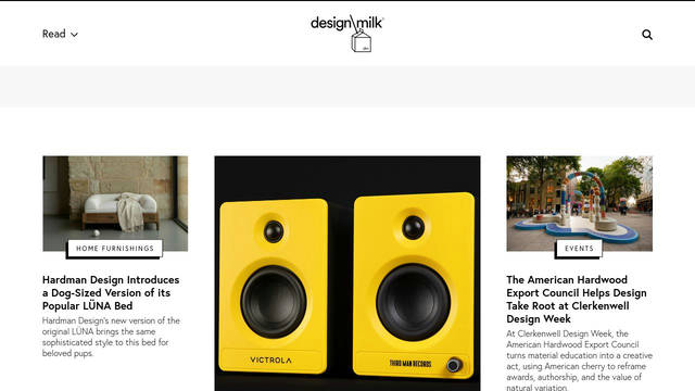 Screenshot: designmilk.com - uses Radley Screenshot: designmilk.com - uses Radley