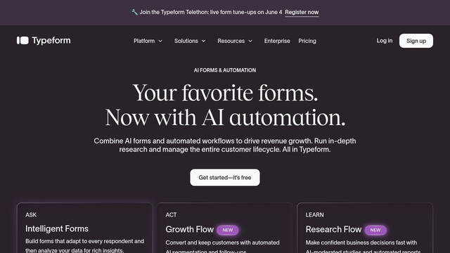 Screenshot: typeform.com - uses Apercupro Screenshot: typeform.com - uses Apercupro