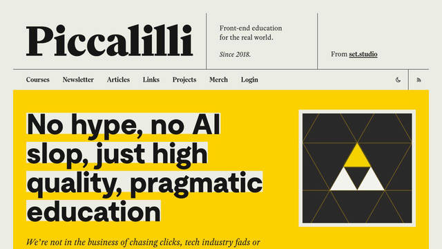 Screenshot: piccalil.li - uses Rosart